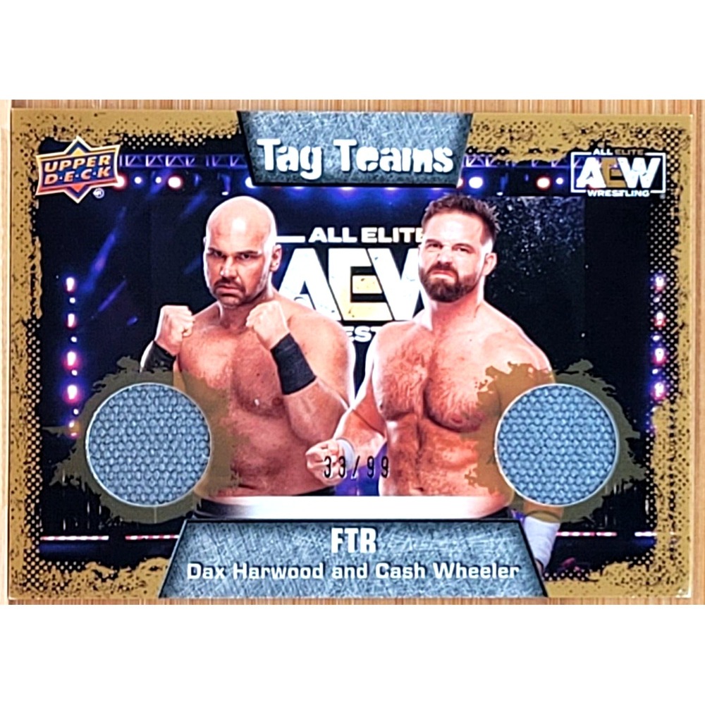 2022 UPPER‎ DECK AEW FTR DUAL GOLD RELICS #D/99